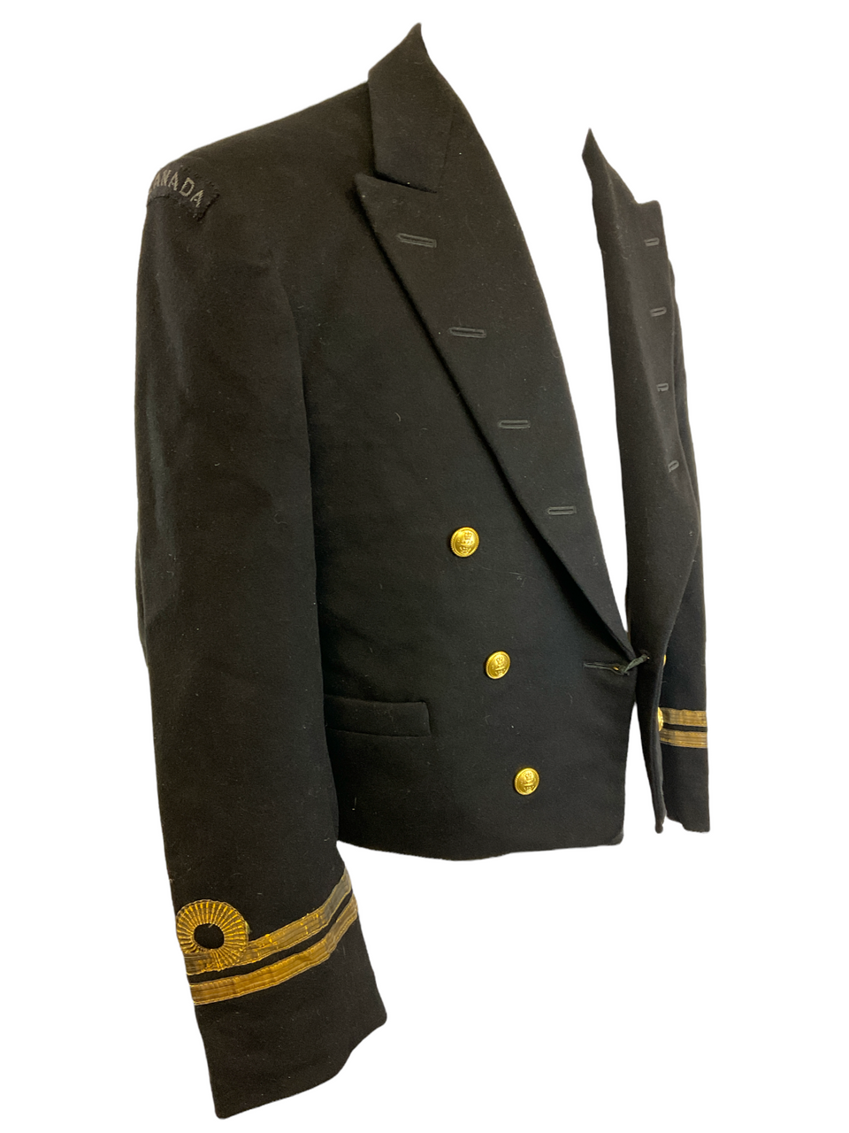 Canadian RCN Officers Naval Aviator Patched Mess Jacket Named Flying Accident Canadian RCN Officers Naval Aviator Patched Mess Jacket Named Flying Accident
