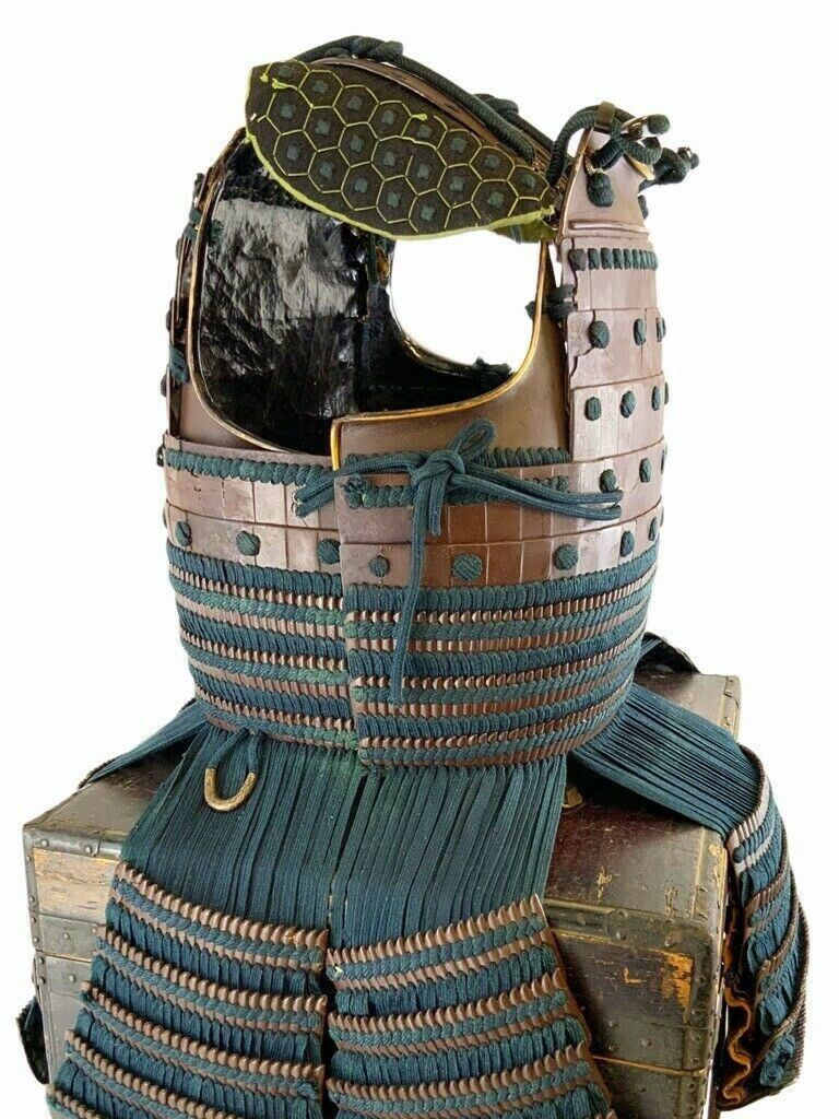 Japanese Japan Samurai Armour in Box Circa 1720's Era Vintage Japanese Japan Samurai Armour in Box Circa 1720's Era Vintage
