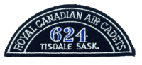 Canadian RCAC Air Cadets 624 Tisdale SASK Shoulder Title Insignia Patch