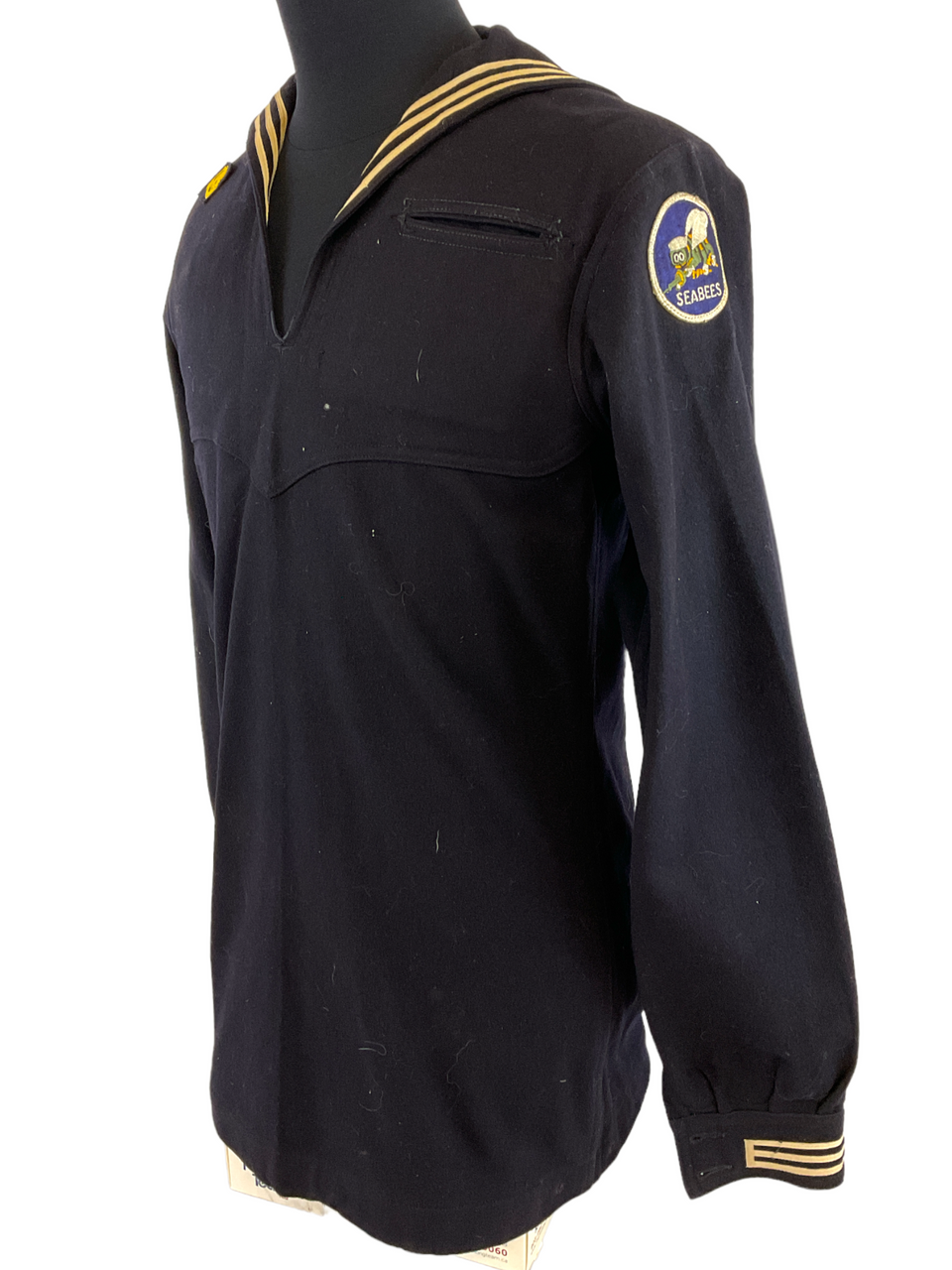 WW2 US USN Navy Seabees Jumper With Insignia Named & Ruptured Duck WW2 US USN Navy Seabees Jumper With Insignia Named & Ruptured Duck