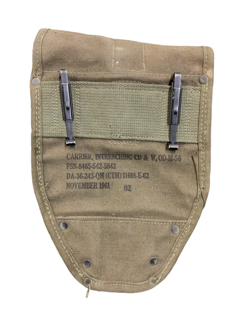 Vietnam War US M56 1961 Dated Entrenching Tool Carrier Vietnam War US M56 1961 Dated Entrenching Tool Carrier