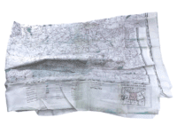 US USAF Bail Out Map Silk Two Sided Lake Balkhash Ural River Area CL 203