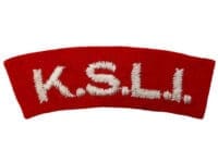 WW2 British KSLI Kings Shropshire Light Inf Starch Back Shoulder Title Single