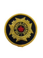 Canadian Forces DND National Defence Fire Service Department Gold Border Patch 3