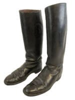 WW2 German Black Leather Officers Boots with Zippers WW2 German Black Leather Officers Boots with Zippers