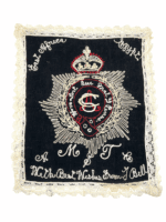 WW1 British Army Service Corps Sweetheart Embroidered Mat 15 x 15 Inch