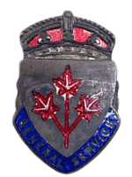 WW2 Canadian General Service Enameled Lapel Pin Screw Back