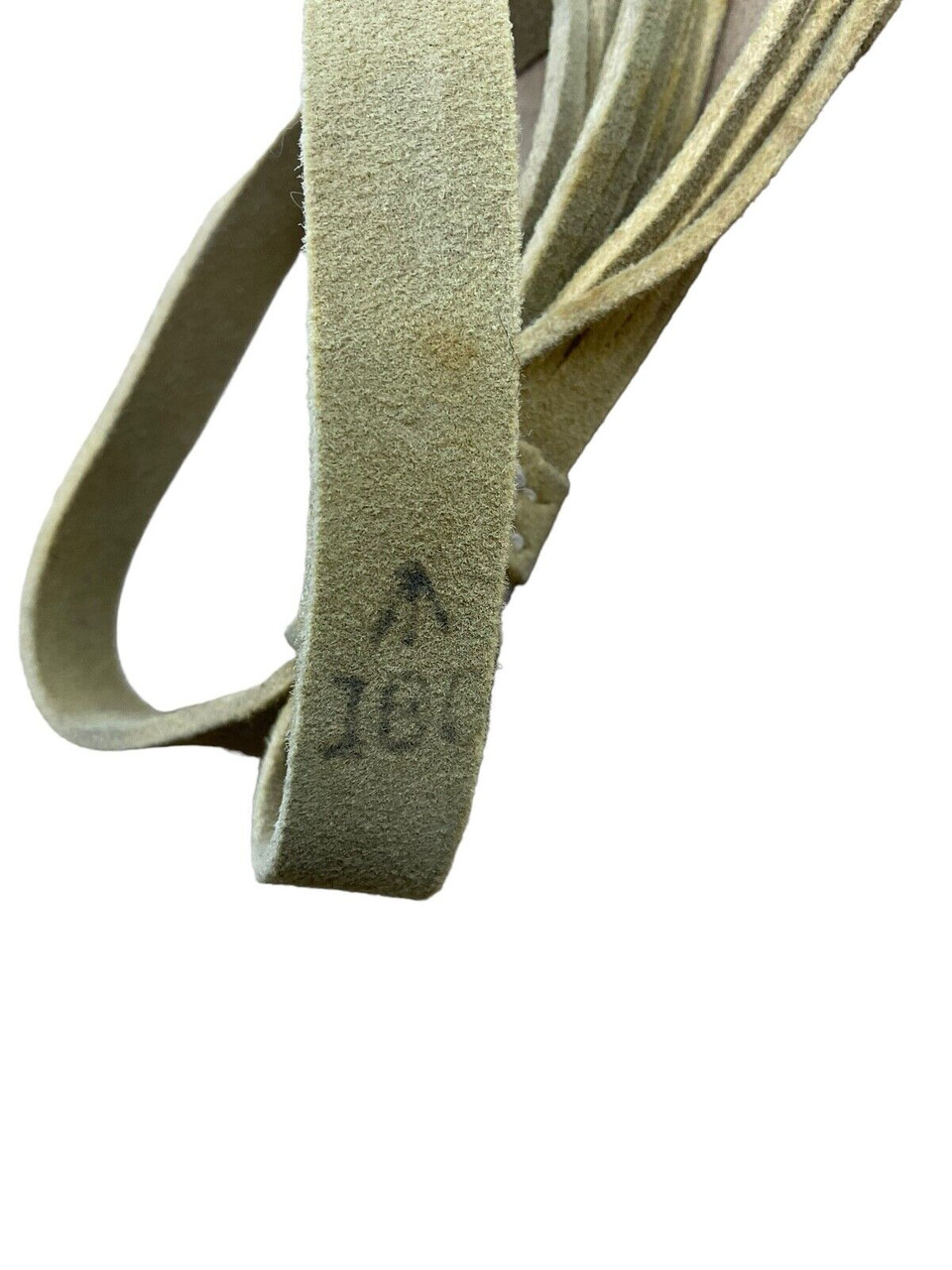 WW1 British BEF 1918 Dated Slade Wallace Buff White Leather Sword Knot WW1 British BEF 1918 Dated Slade Wallace Buff White Leather Sword Knot