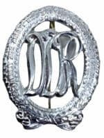 East German DDR Sports Badge Insignia Silver