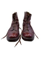 WW2 British Canadian Brown Leather Officers Private Purchase Ankle Boots Size 8