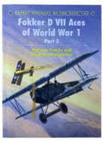 WW1 Imperial German Air Service Fokker D 7 Aces Pt 2 Osprey No 63 Reference Book