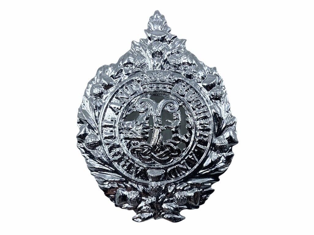 British ASH Argyll Sutherland Highlanders Staybrite Cap Badge British ASH Argyll Sutherland Highlanders Staybrite Cap Badge