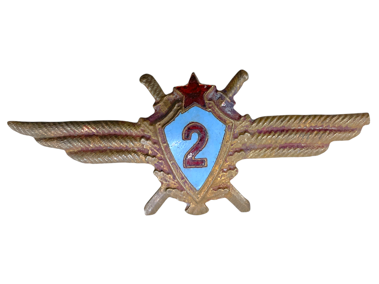 Soviet Russian Air Force Pilot 2nd Class Pin Back Badge Soviet Russian Air Force Pilot 2nd Class Pin Back Badge