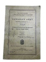 WW2 Canadian Army Background for the Young Soldier 1942 Softcover Reference Book WW2 Canadian Army Background for the Young Soldier 1942 Softcover Reference Book