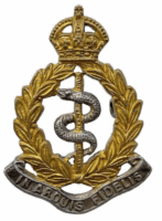 WW2 British RAMC Medical Corps Officers Cap Badge