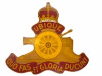 WW2 Canadian RCA Artillery Hand Painted Wood Sign WW2 Canadian RCA Artillery Hand Painted Wood Sign