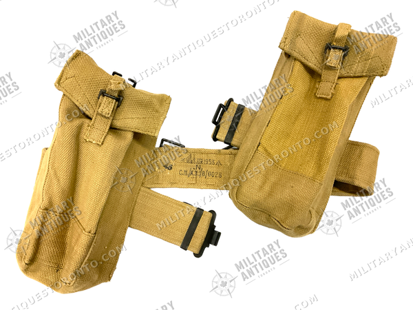 British Canadian 37 Pattern Web Belt 1955 Dated & Basic Pouches ...
