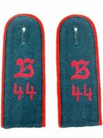 WW2 German Army 44th Artillery Beobachter Shoulder Straps Boards Insignia Pair