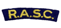 WW2 British Royal Army Service Corps RASC Shoulder Title Insignia Single