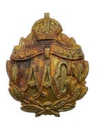 WW2 British Queen Marys Army Auxiliary Corps Cap Badge