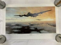 WW2 British RAF Lancaster Dusk Victoria Cross Winner Signed Print