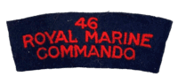 WW2 British 46 Royal Marine Commando Cloth Shoulder Title Insignia Patch Single