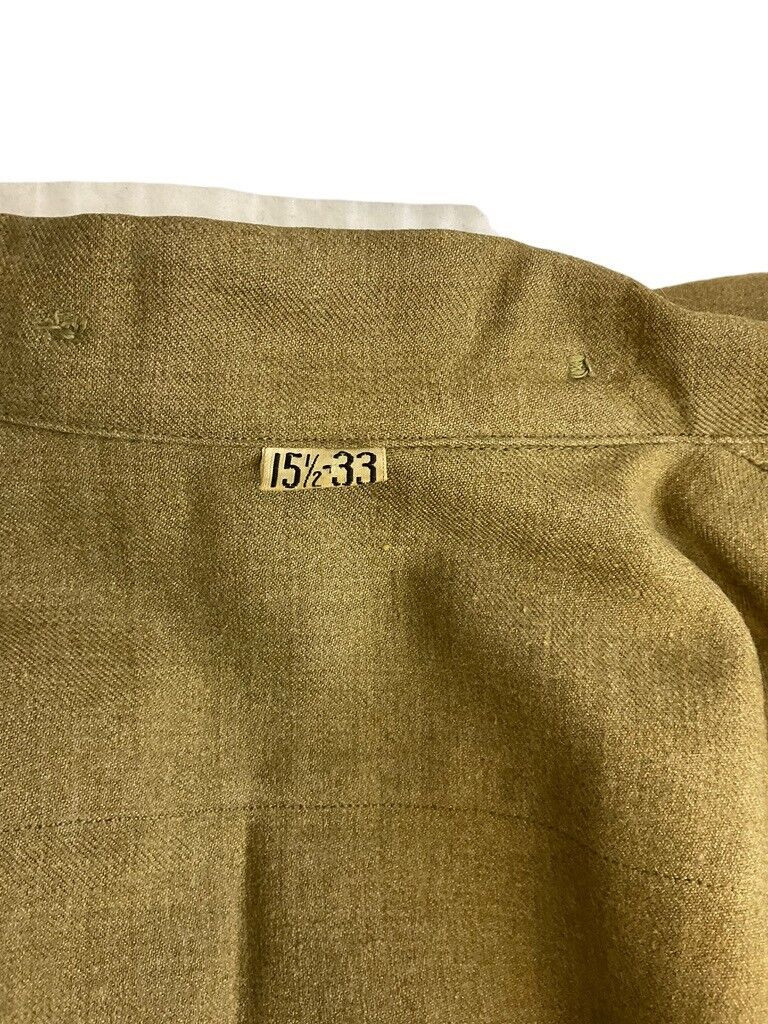 WW2 US Army Alaska Defence Command Other Ranks Shirt with Gas Flap Size 15 1/2 WW2 US Army Alaska Defence Command Other Ranks Shirt with Gas Flap Size 15 1/2