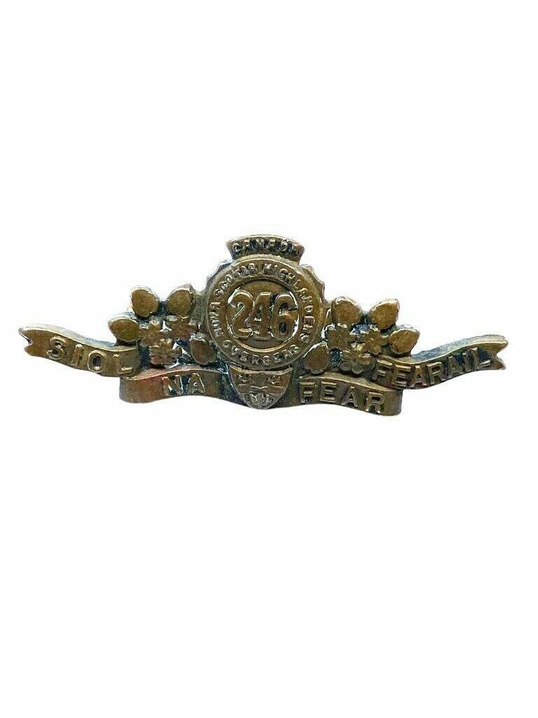 WW1 Canadian CEF 246th Battalion Collar Insignia Single WW1 Canadian CEF 246th Battalion Collar Insignia Single