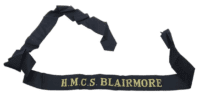 Royal Canadian Navy HMCS Blairmore Cap Tally Full Length