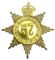 Canadian Militia 57th Peterborough Regiment Helmet Plate Badge Canadian Militia 57th Peterborough Regiment Helmet Plate Badge