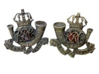 Canadian Royal Rifles of Canada Collars Insignia Pair