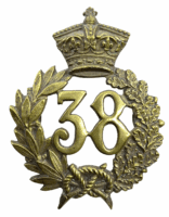 Victorian British 38th 1st Staffordshire Glengarry Badge