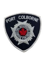 Canadian Port Colborne Ontario Fire Service Department White Border Patch