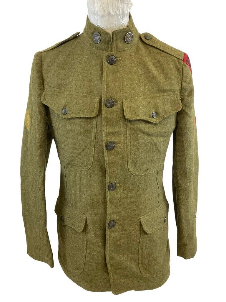 WW1 US AEF 86th Division Quarter Master Collar Disk Tunic WW1 US AEF 86th Division Quarter Master Collar Disk Tunic