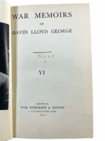 WW1 British War Memoirs of David Lloyd George Vol 6 Hardcover Reference Book