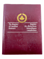Canadian Forces Register Of Canadian Honours Hard Cover Reference Book