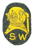 British Army Shallow Water Diver Sleeve Trade Patch Insignia Uniform Removed British Army Shallow Water Diver Sleeve Trade Patch Insignia Uniform Removed