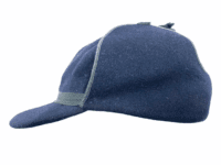 WW2 Canadian RCN Navy Elmer Fudd Cap Black Wool 1943 Dated Size 6 7/8