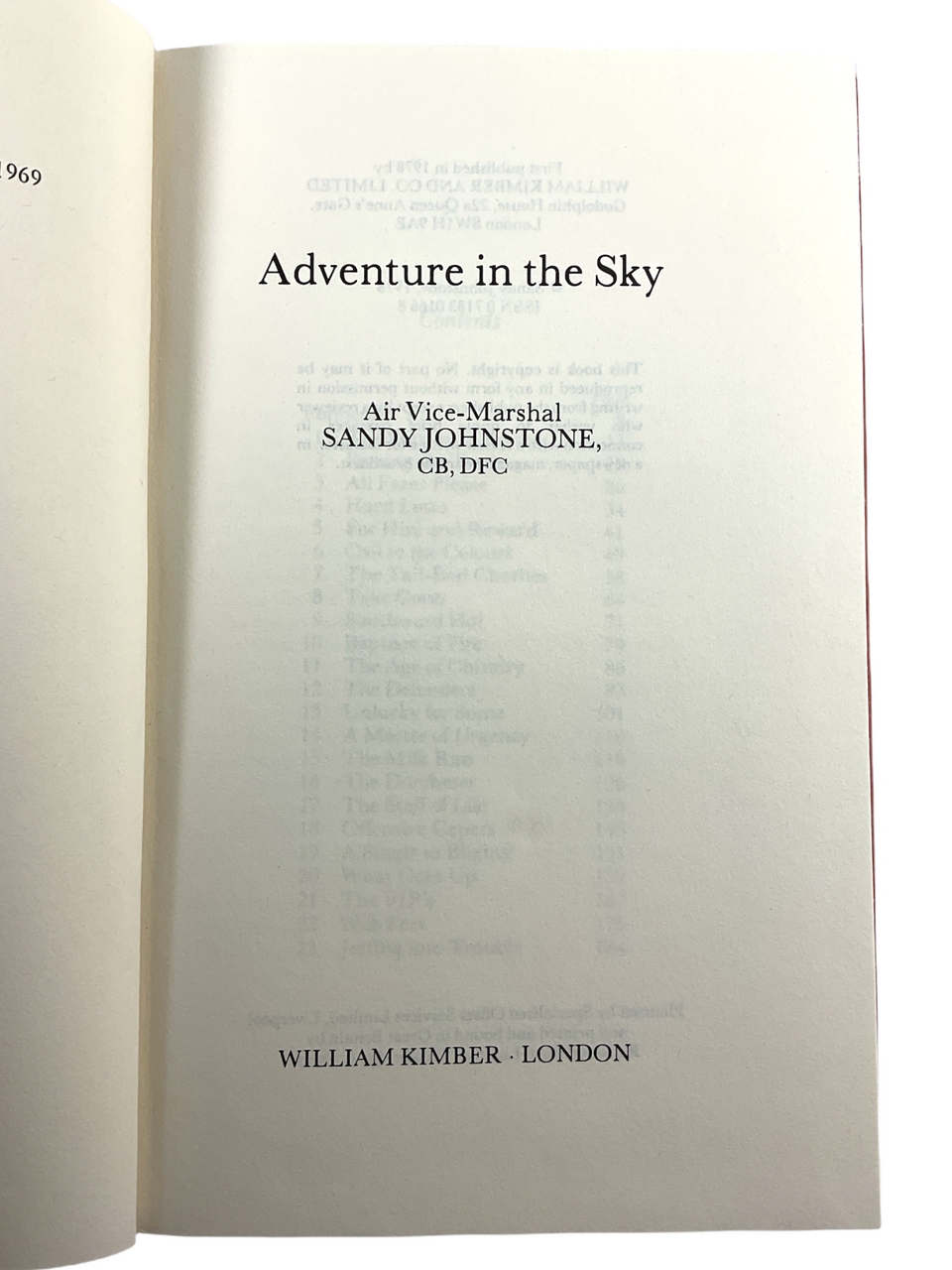 WW2 British RAF Adventure In The Sky Sandy Johnstone Hard Cover Reference Book WW2 British RAF Adventure In The Sky Sandy Johnstone Hard Cover Reference Book