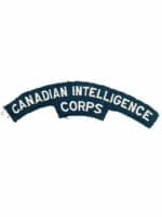 WW2 Canadian Intelligence Corps Shoulder Title Insignia Single