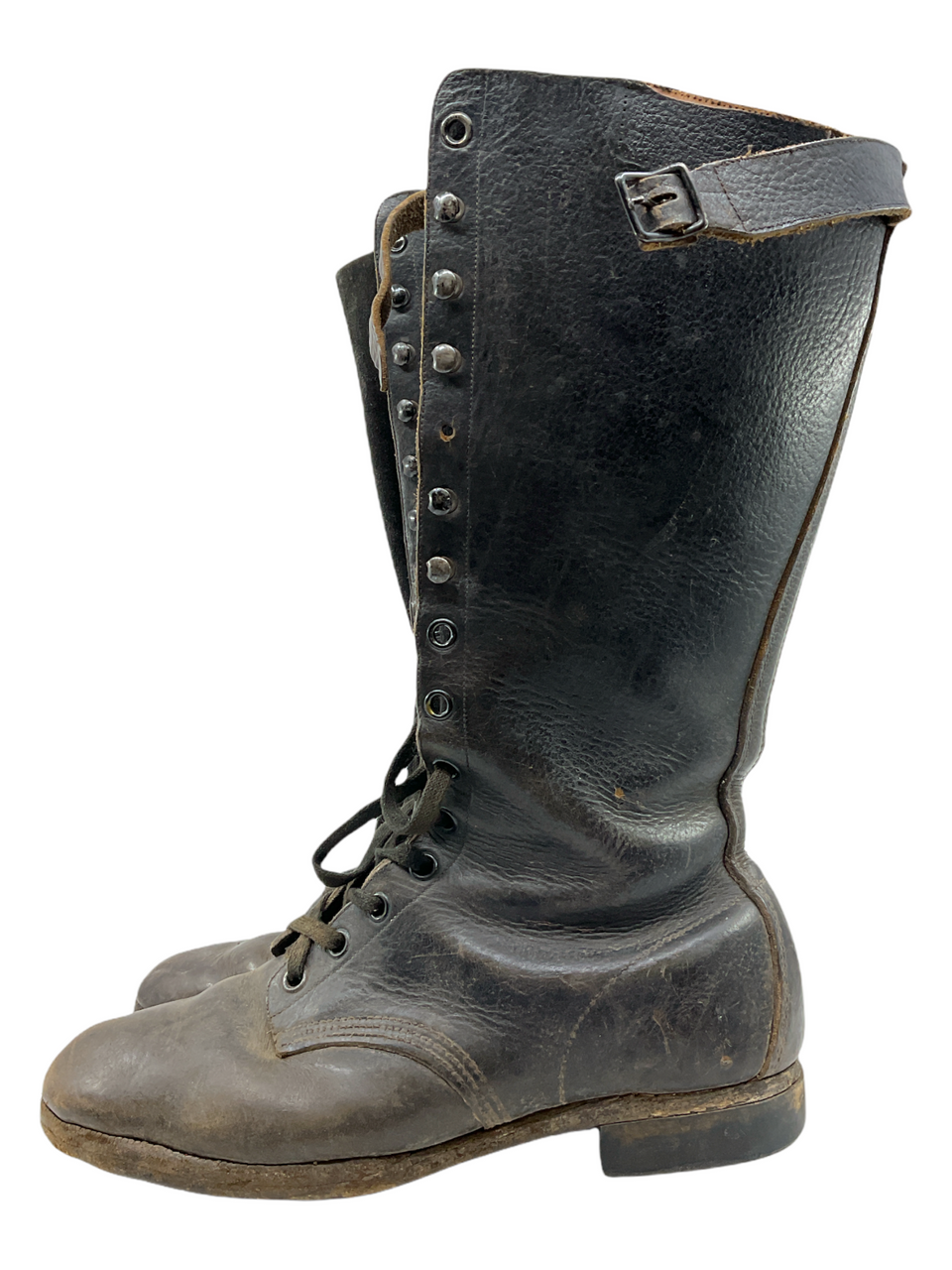 WW1 Canadian British CEF BEF Trench Boots Black Leather WW1 Canadian British CEF BEF Trench Boots Black Leather