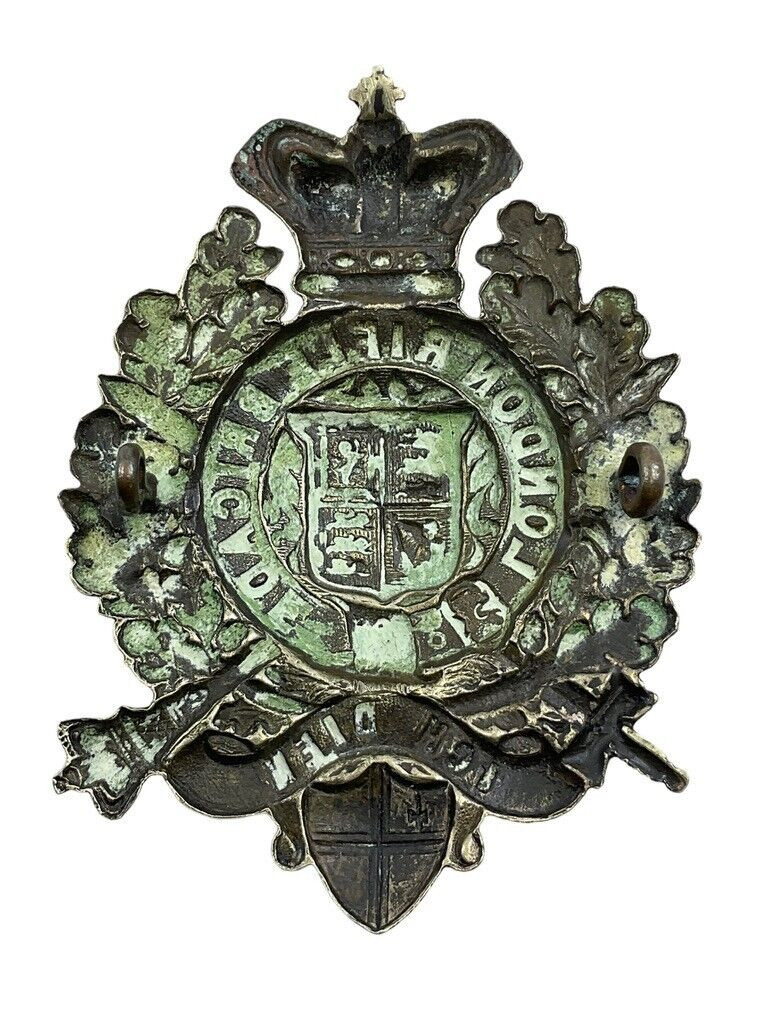 British Victorian London Rifle Brigade Helmet Plate Badge 1896-1900 Only British Victorian London Rifle Brigade Helmet Plate Badge 1896-1900 Only
