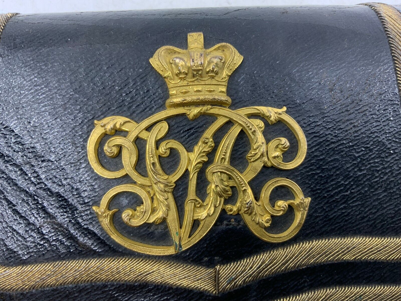 Victorian British Medical Corps Officers Leather Cross Belt & Pouch w/ Cypher Victorian British Medical Corps Officers Leather Cross Belt & Pouch w/ Cypher