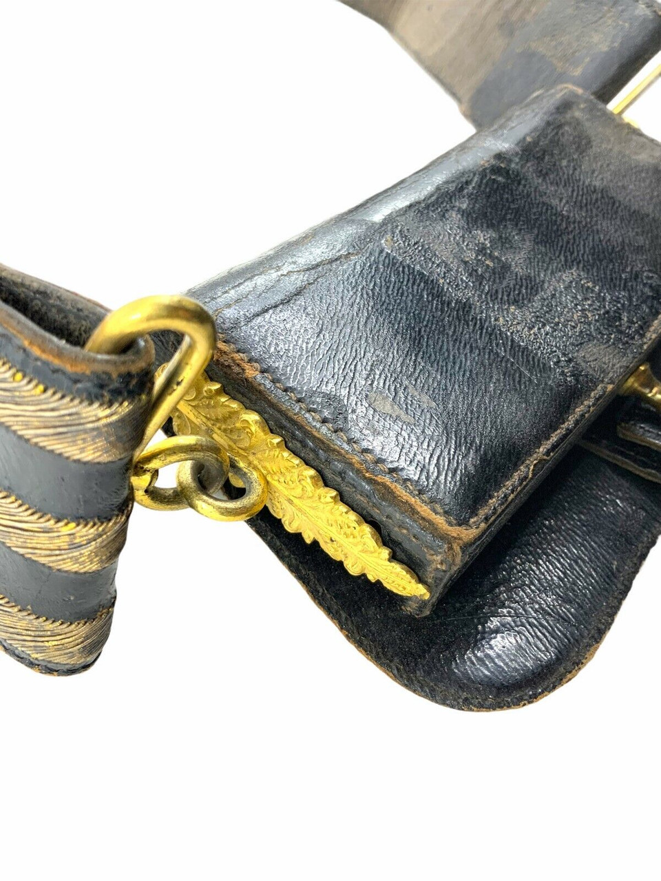 Victorian British Medical Corps Officers Leather Cross Belt & Pouch w/ Cypher Victorian British Medical Corps Officers Leather Cross Belt & Pouch w/ Cypher