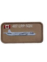 Canadian Forces RCAF 407 Squadron Long Range Patrol Tan Name Tag Crest Patch