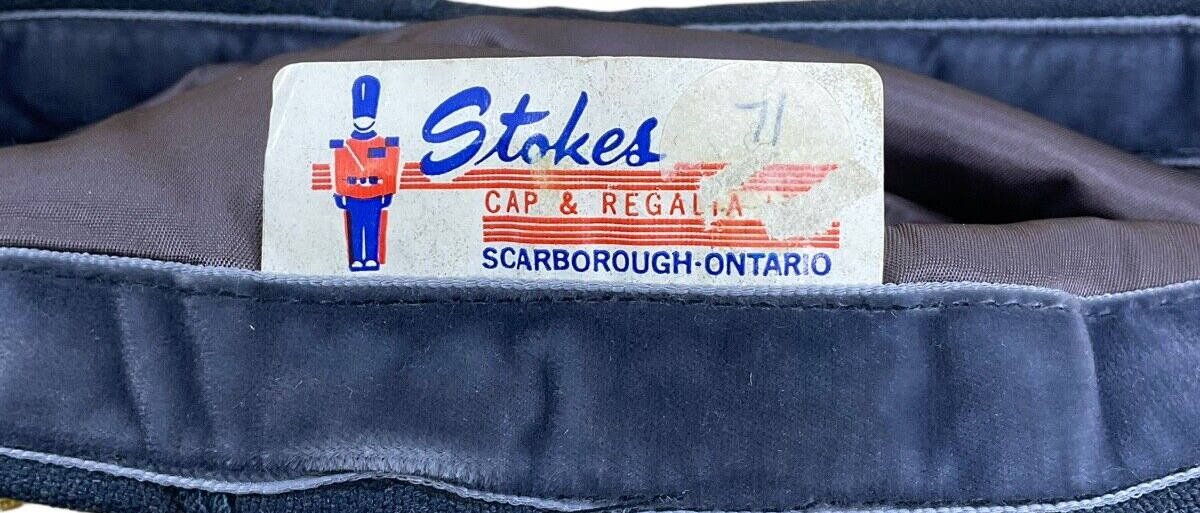 Canadian RCAF Air Marshall Officers Side Cap Stokes Size 7 1/4 Canadian RCAF Air Marshall Officers Side Cap Stokes Size 7 1/4