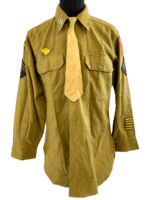 WW2 US 7th US Army Patched Officers Khaki Wool Shirt With Captain Rank Insignia WW2 US 7th US Army Patched Officers Khaki Wool Shirt With Captain Rank Insignia