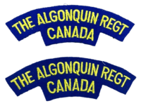 Canadian Algonquin Regiment Shoulder Title Insignia Pair