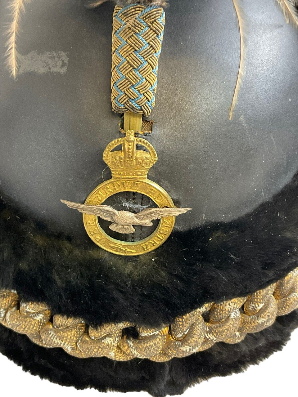 Pre WW2 Canadian RCAF Full Dress Tunic with Busby Named F/Lt RA Cameron Pre WW2 Canadian RCAF Full Dress Tunic with Busby Named F/Lt RA Cameron