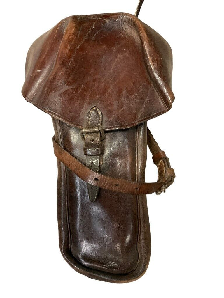 WW1 British Canadian Cavalry Leather Horse Saddle Bags